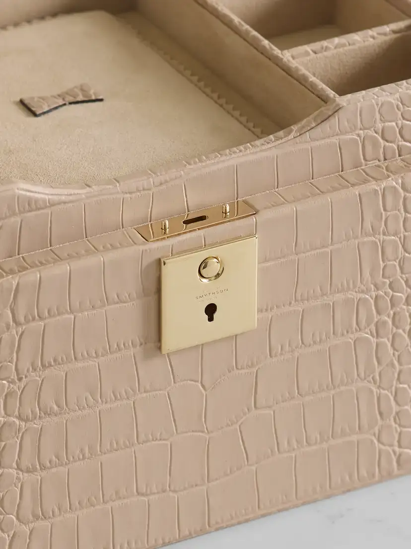 Smythson Mara Croc-effect Leather Jewelry Box | Thumbnail 3 Smythson Mara Croc-effect Leather Jewelry Box | Thumbnail 3