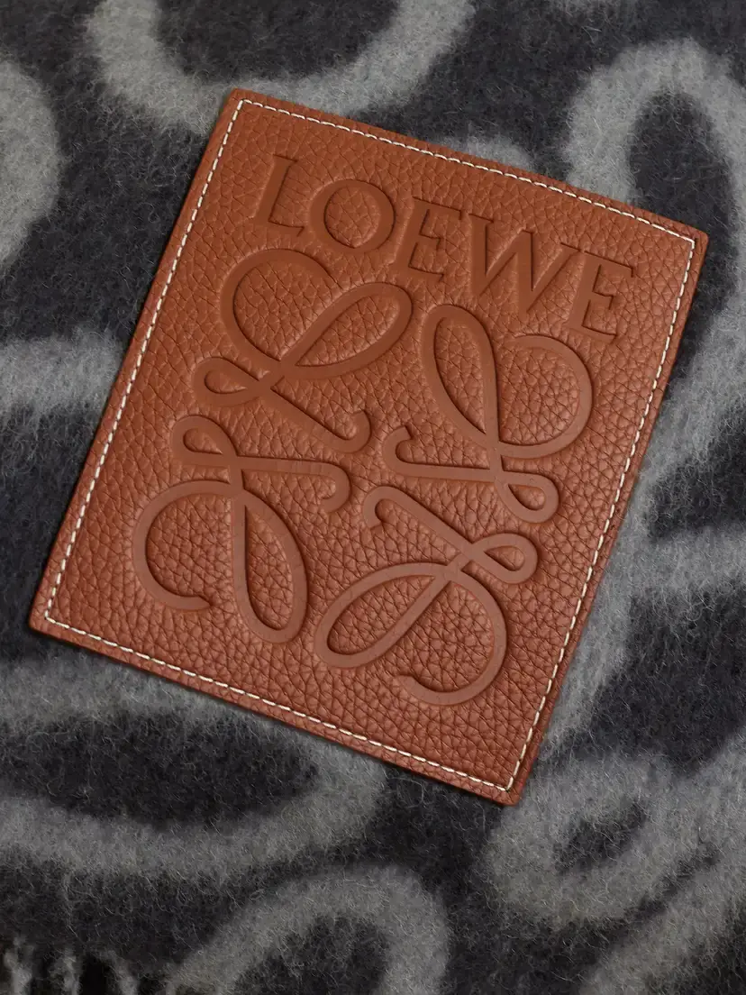 Loewe Fringed Leather-trimmed Alpaca-blend Jacquard Blanket | Thumbnail 3
