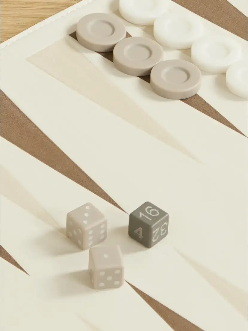 Brunello Cucinelli Leather And Krion® Portable Backgammon Set | Thumbnail 3 Brunello Cucinelli Leather And Krion® Portable Backgammon Set | Thumbnail 3