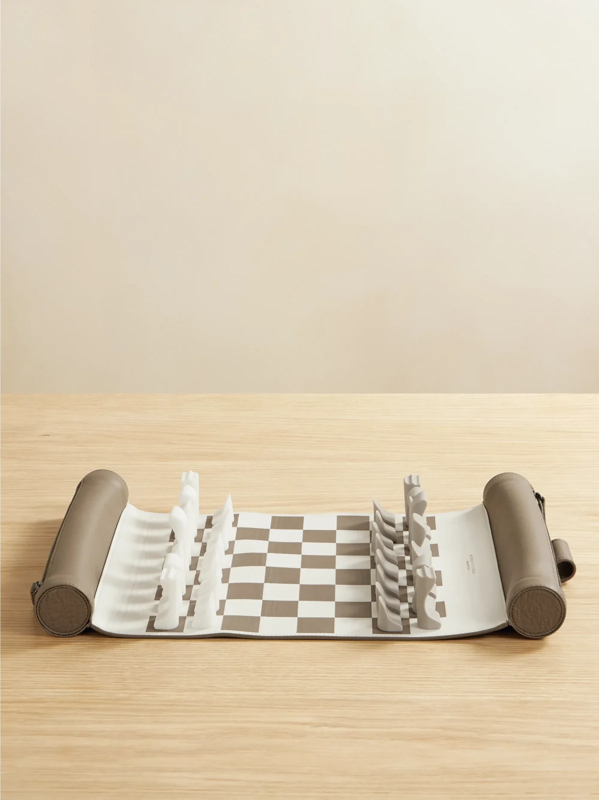 Brunello Cucinelli Leather And Krion® Portable Chess Set