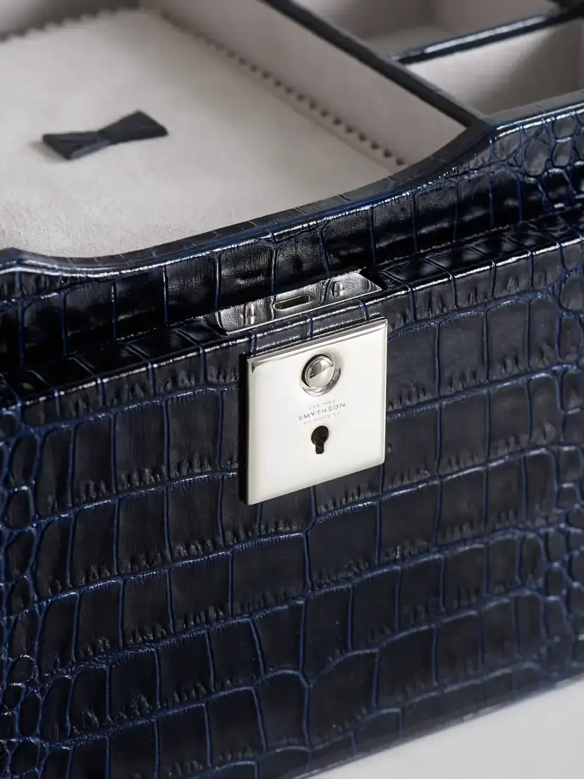 Smythson Mara Croc-effect Leather Jewelry Box | Thumbnail 3 Smythson Mara Croc-effect Leather Jewelry Box | Thumbnail 3