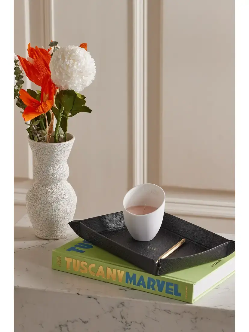Smythson Panama Large Textured-leather Trinket Tray | Thumbnail 2