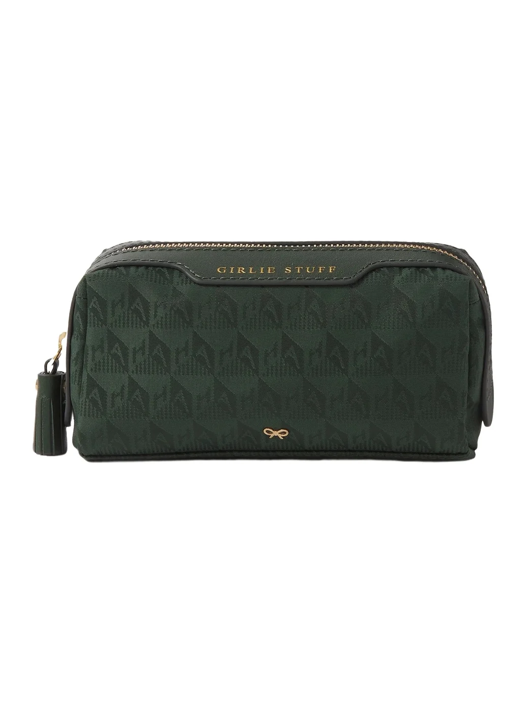 Anya Hindmarch Girlie Stuff Textured Leather-trimmed Econyl®-jacquard Cosmetics Case