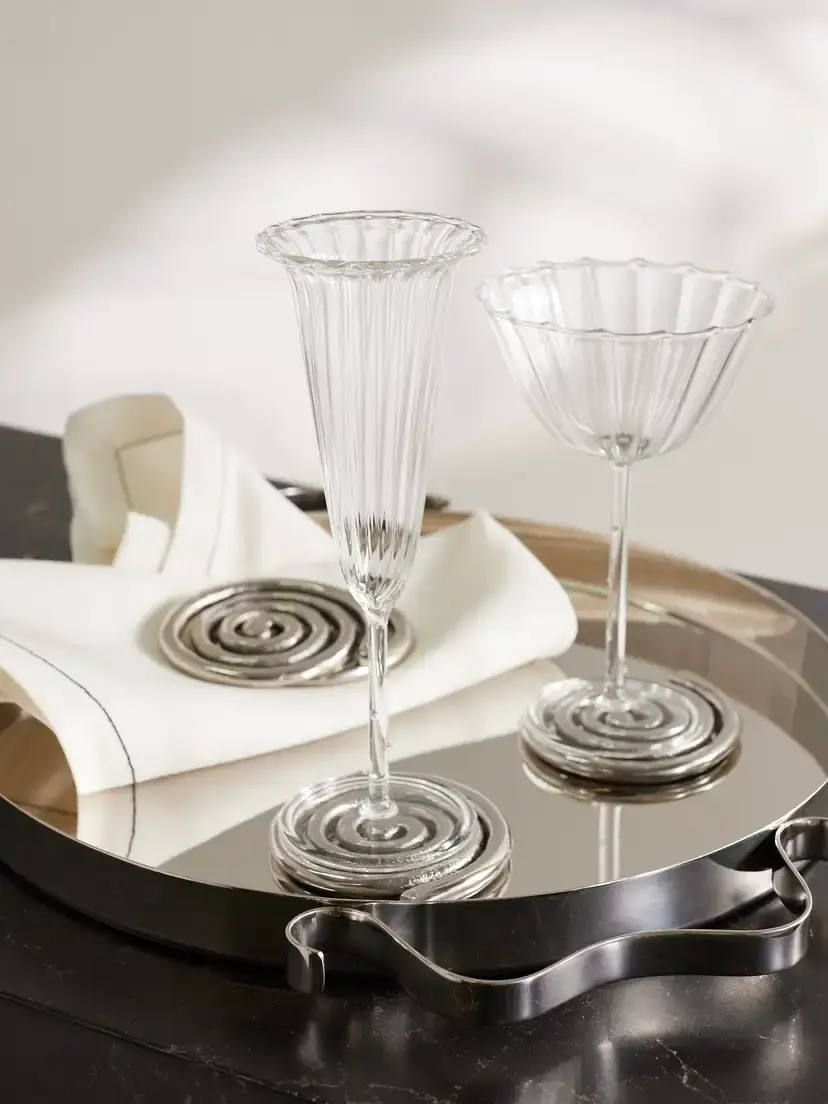 Sophie Lou Jacobsen Angel Set Of Four Glass Champagne Flutes | Thumbnail 2 Sophie Lou Jacobsen Angel Set Of Four Glass Champagne Flutes | Thumbnail 2
