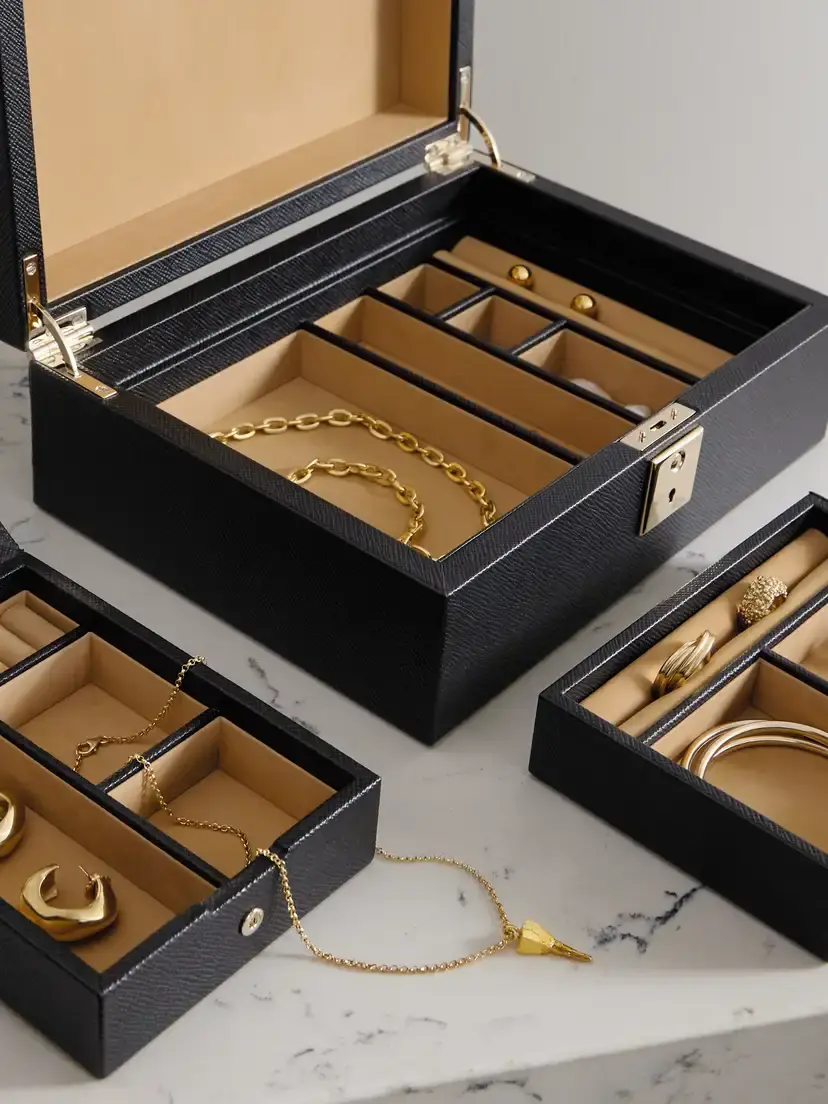 Smythson Panama Textured-leather Jewelry Box | Thumbnail 2 Smythson Panama Textured-leather Jewelry Box | Thumbnail 2