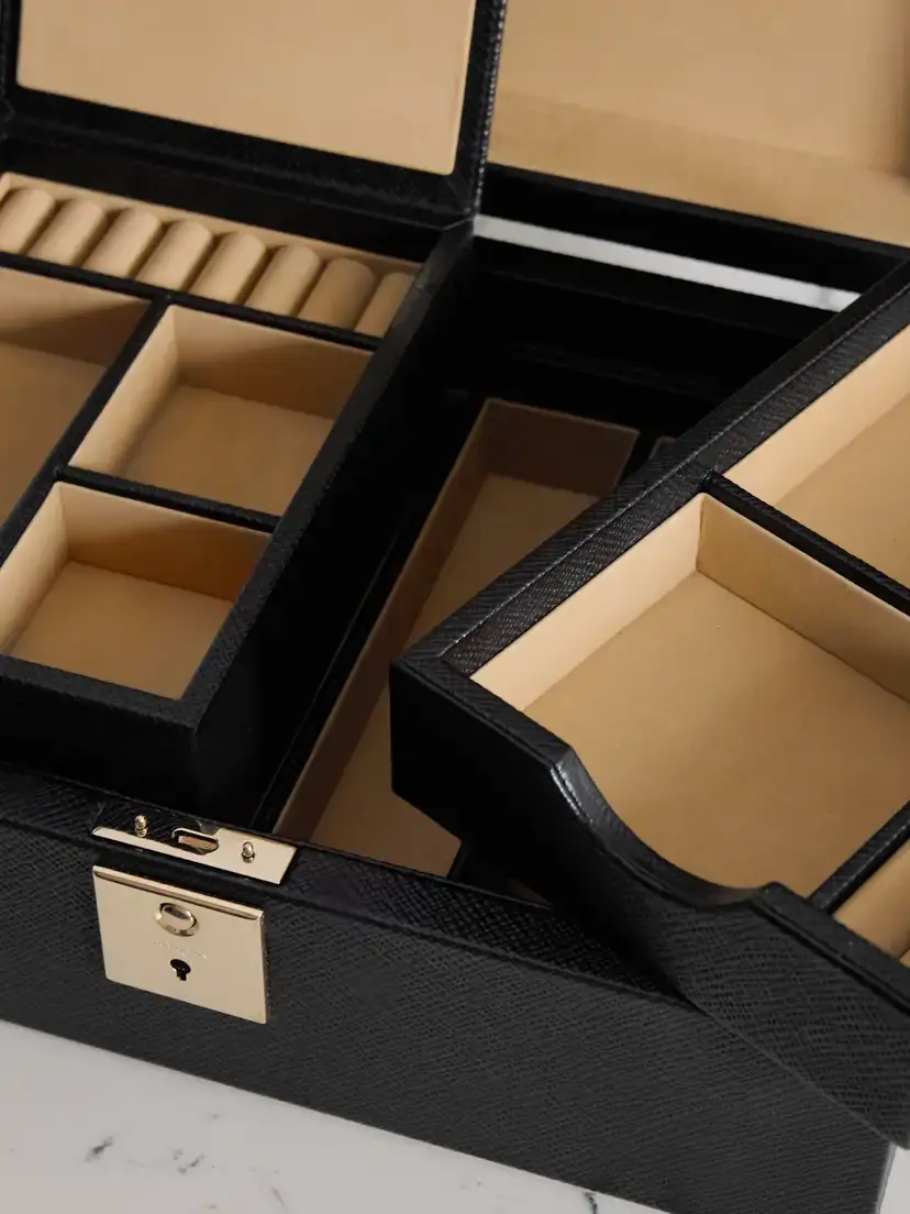 Smythson Panama Textured-leather Jewelry Box | Thumbnail 3 Smythson Panama Textured-leather Jewelry Box | Thumbnail 3