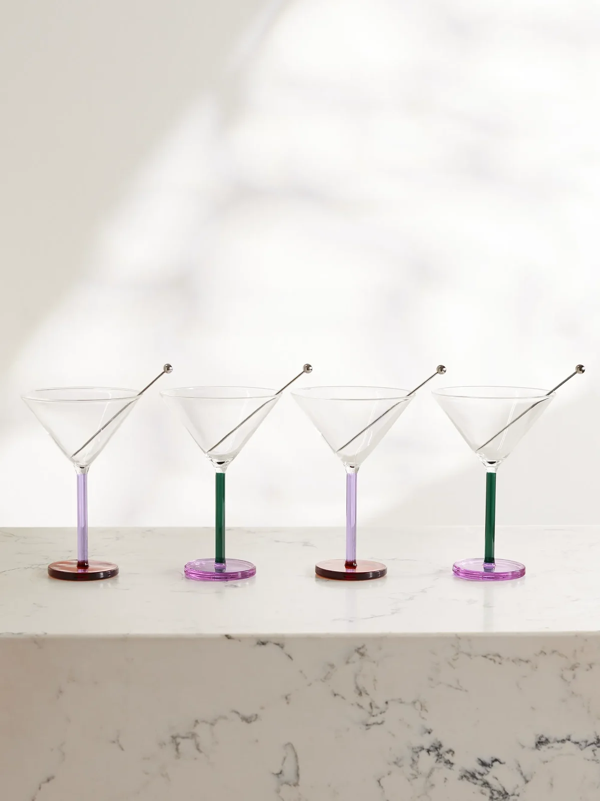 Sophie Lou Jacobsen Piano Set Of Four Glass Cocktail Coupes