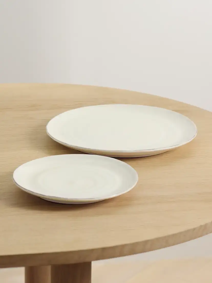Brunello Cucinelli Set Of Two Glazed Ceramic Plates | Image 1 Brunello Cucinelli Set Of Two Glazed Ceramic Plates | Image 1