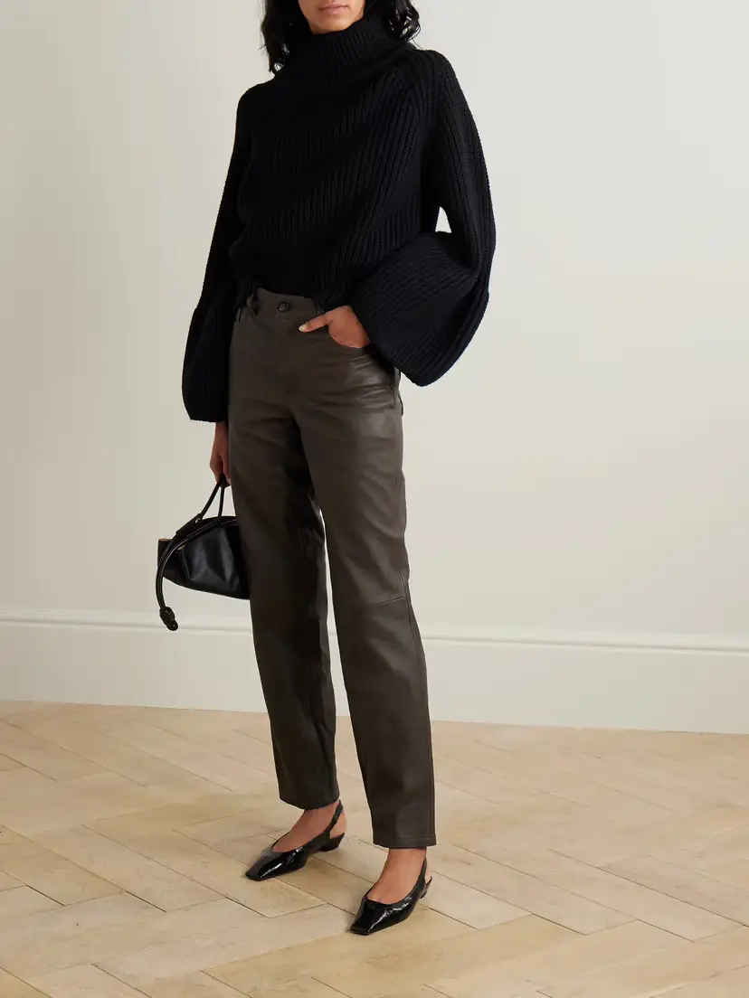 TOTEME Straight-leg Leather Pants | Thumbnail 2