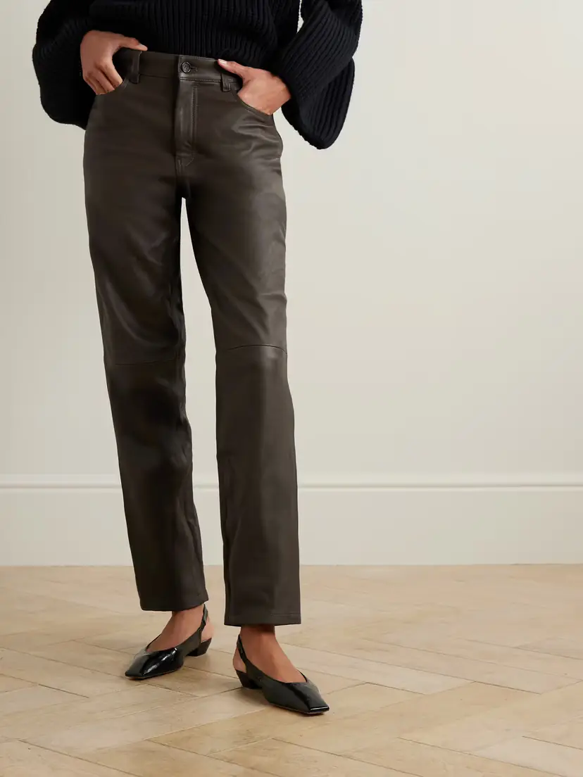 TOTEME Straight-leg Leather Pants | Thumbnail 3