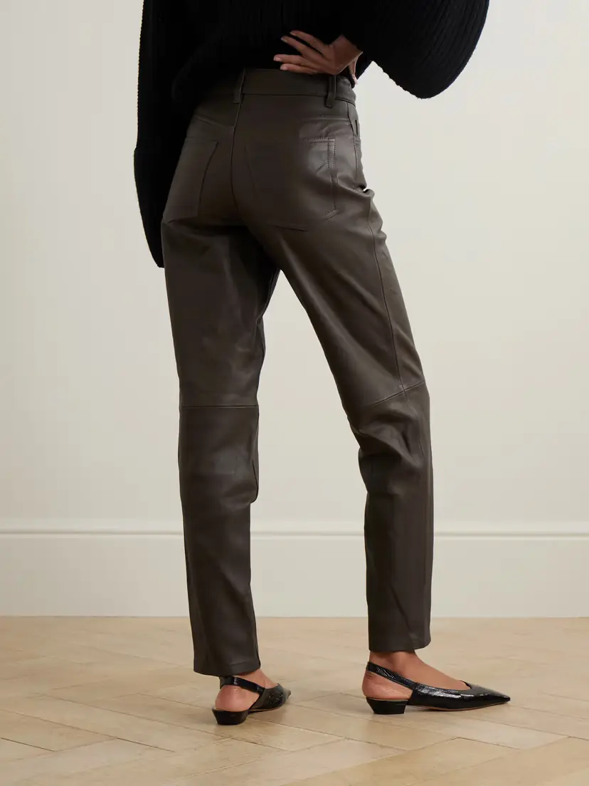 TOTEME Straight-leg Leather Pants | Thumbnail 4