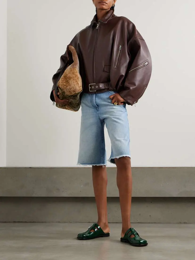 Loewe Oversized Leather Biker Jacket | Thumbnail 2