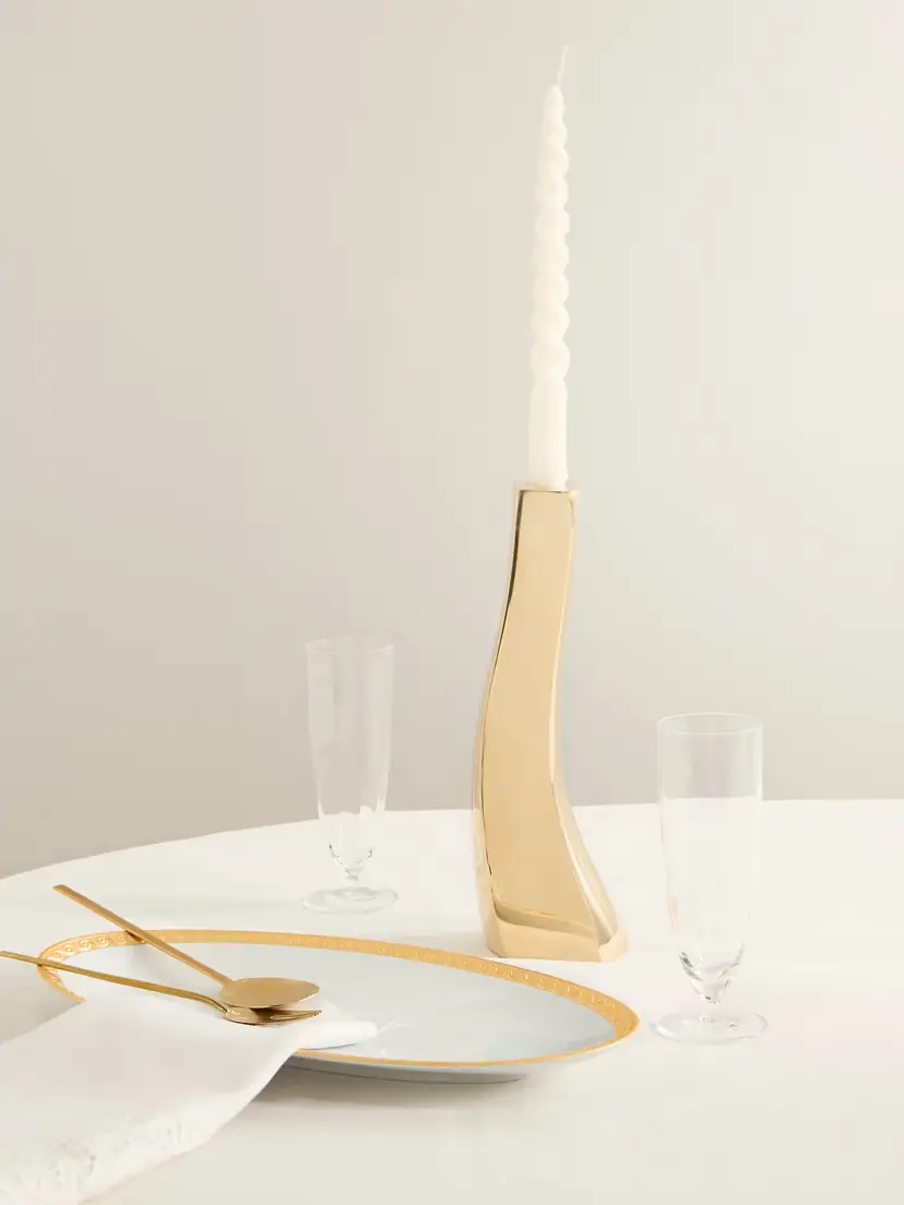 L'Objet Neptune Small Gold-plated Porcelain Platter | Thumbnail 2 L'Objet Neptune Small Gold-plated Porcelain Platter | Thumbnail 2