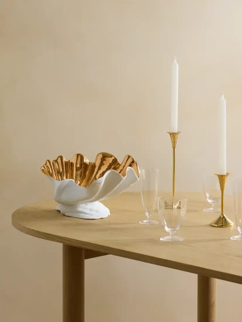 L'Objet Neptune Extra Large Gold-plated Porcelain Bowl | Thumbnail 2