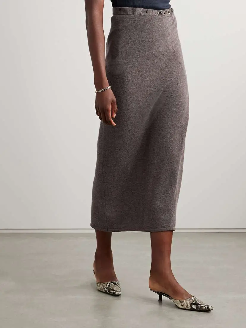 Christopher Esber Wrap-effect Draped Merino Wool And Cashmere-blend Maxi Skirt - x large | Thumbnail 3 Christopher Esber Wrap-effect Draped Merino Wool And Cashmere-blend Maxi Skirt - x large | Thumbnail 3