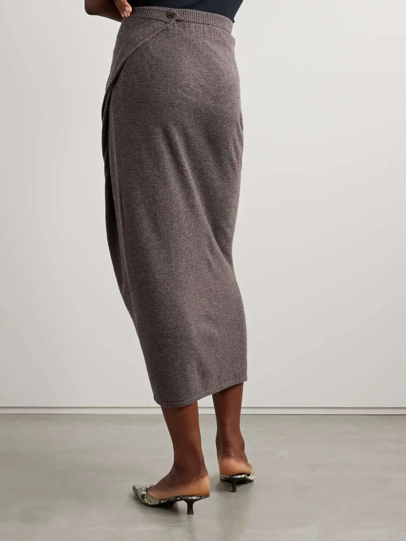 Christopher Esber Wrap-effect Draped Merino Wool And Cashmere-blend Maxi Skirt - x large | Thumbnail 4 Christopher Esber Wrap-effect Draped Merino Wool And Cashmere-blend Maxi Skirt - x large | Thumbnail 4