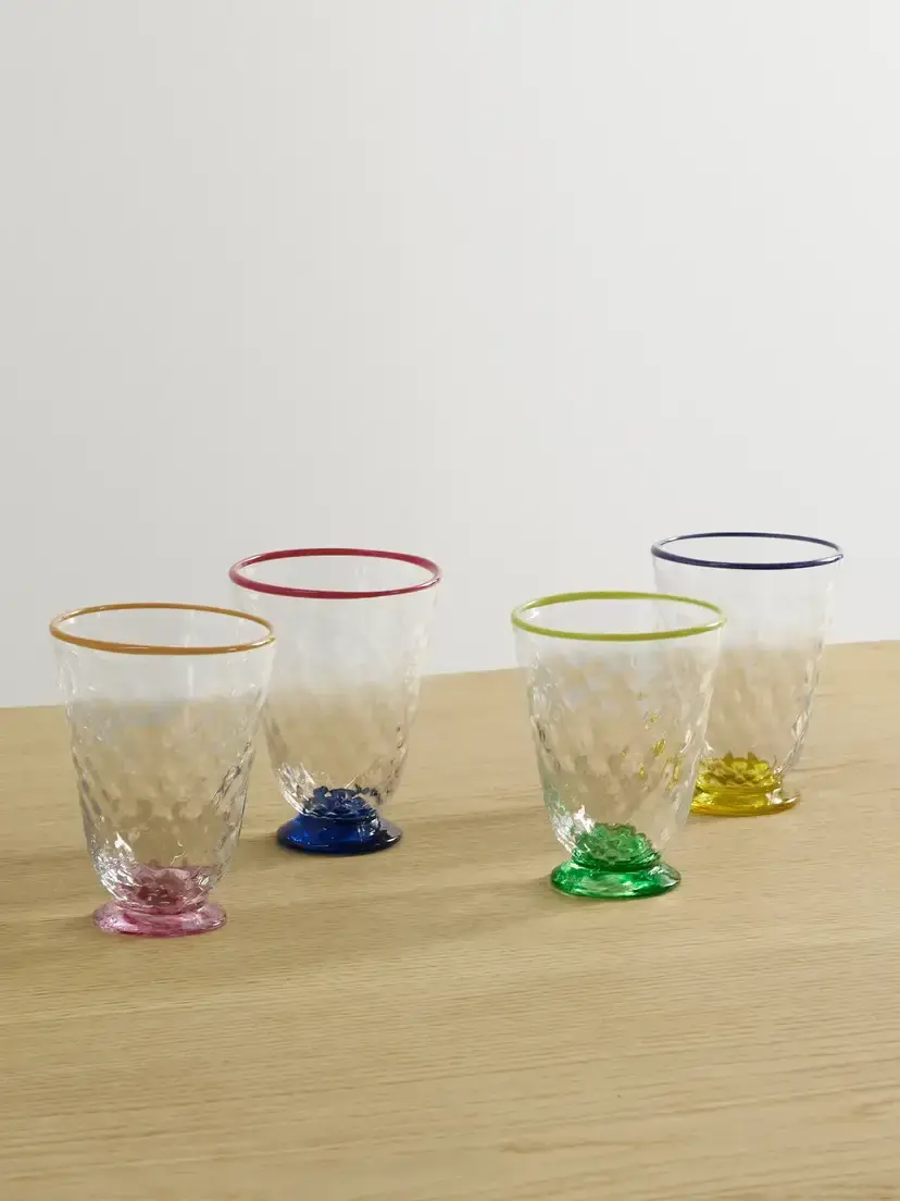 La DoubleJ Quilted Set Of Four Murano Glasses | Image 1 La DoubleJ Quilted Set Of Four Murano Glasses | Image 1