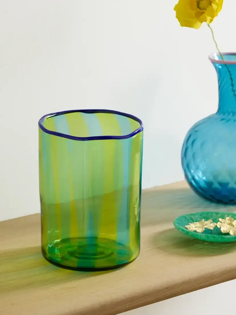 La DoubleJ Torretta Striped Murano Glass Vase | Thumbnail 2