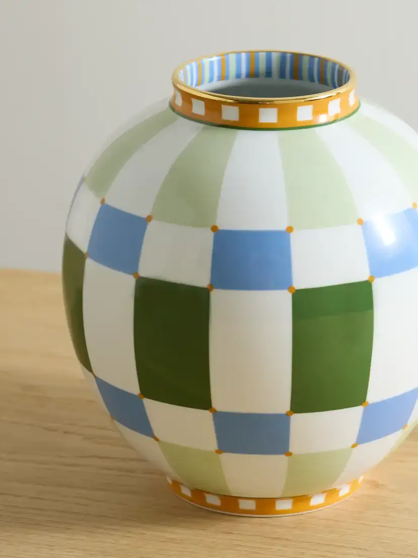 La DoubleJ Bubble Gold-plated Porcelain Vase | Thumbnail 3