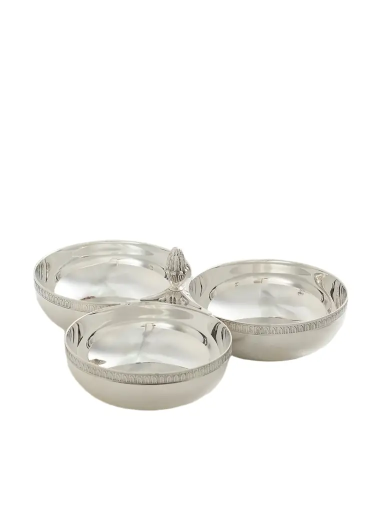 Christofle Malmaison Silver-plated Three-bowl Server | Image 1 Christofle Malmaison Silver-plated Three-bowl Server | Image 1