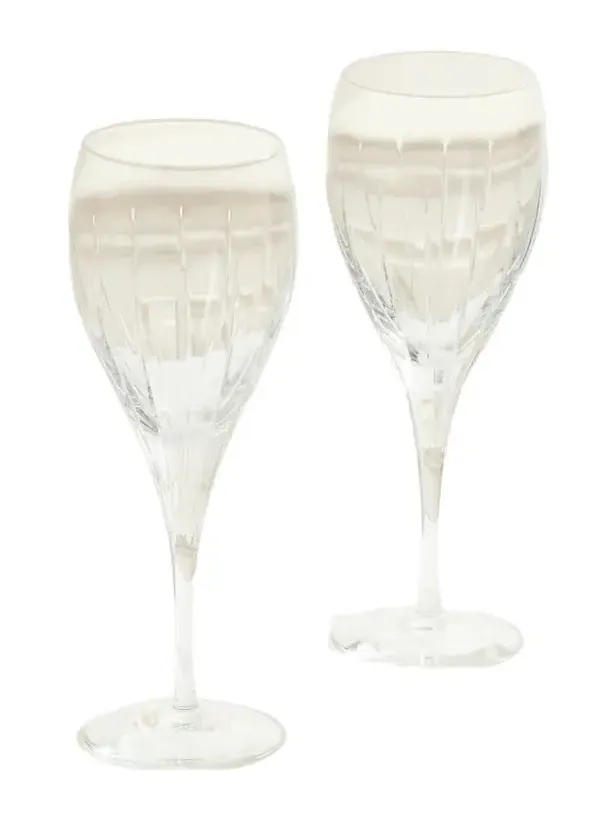 Christofle Iriana Set Of Two Crystal Water Glasses