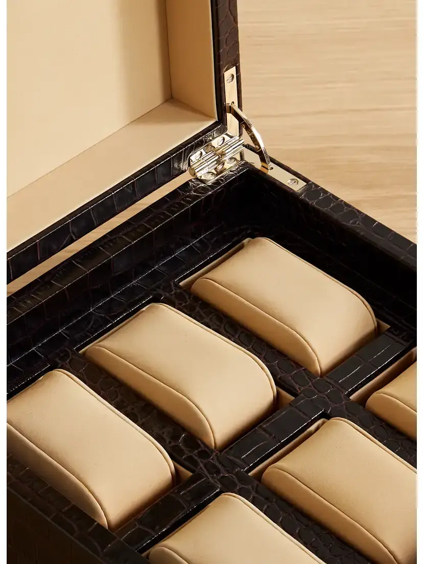 Smythson Mara Croc-effect Leather Watch Box | Thumbnail 3