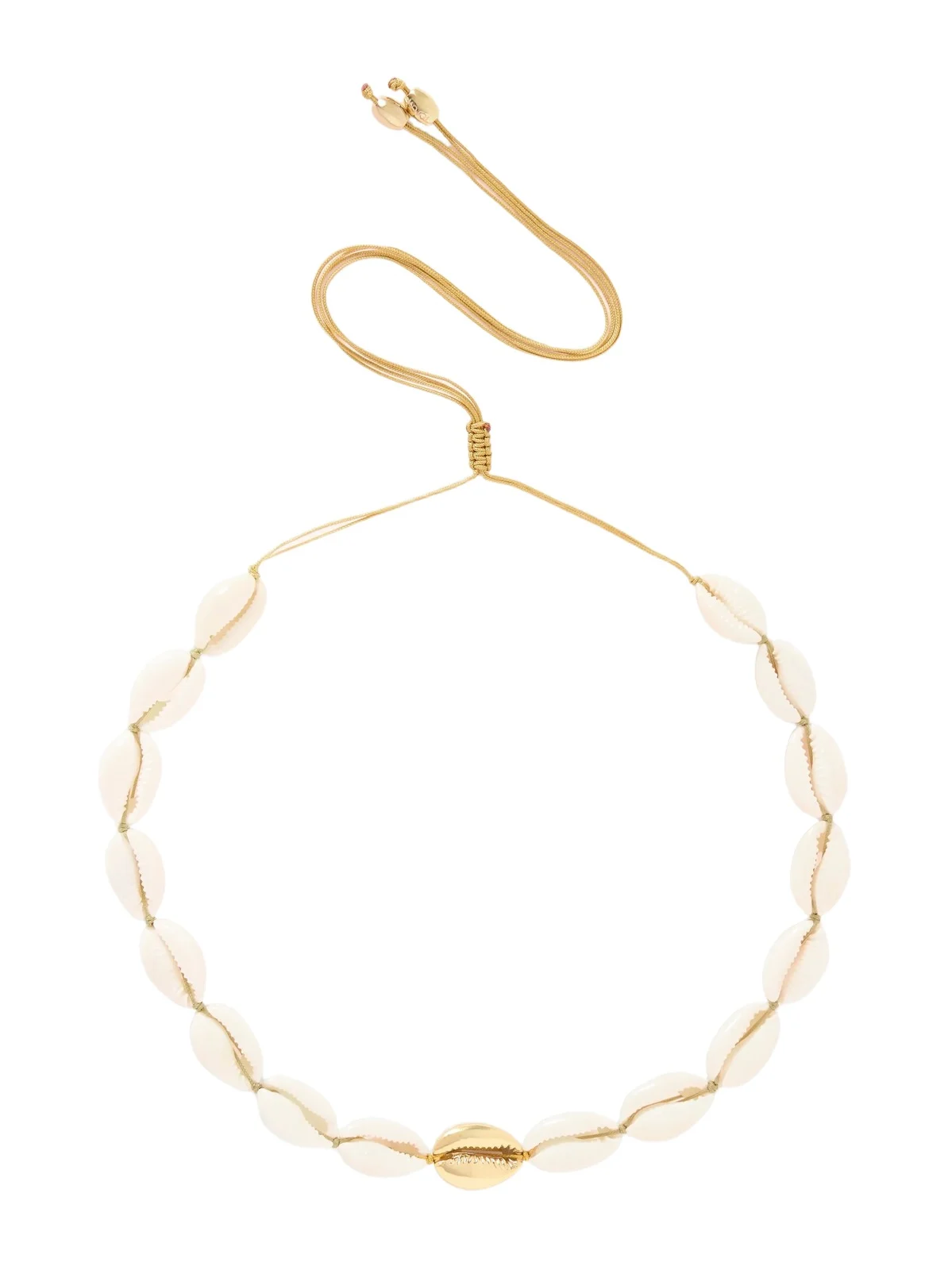 TOHUM Concha Puka Gold-plated Shell Necklace