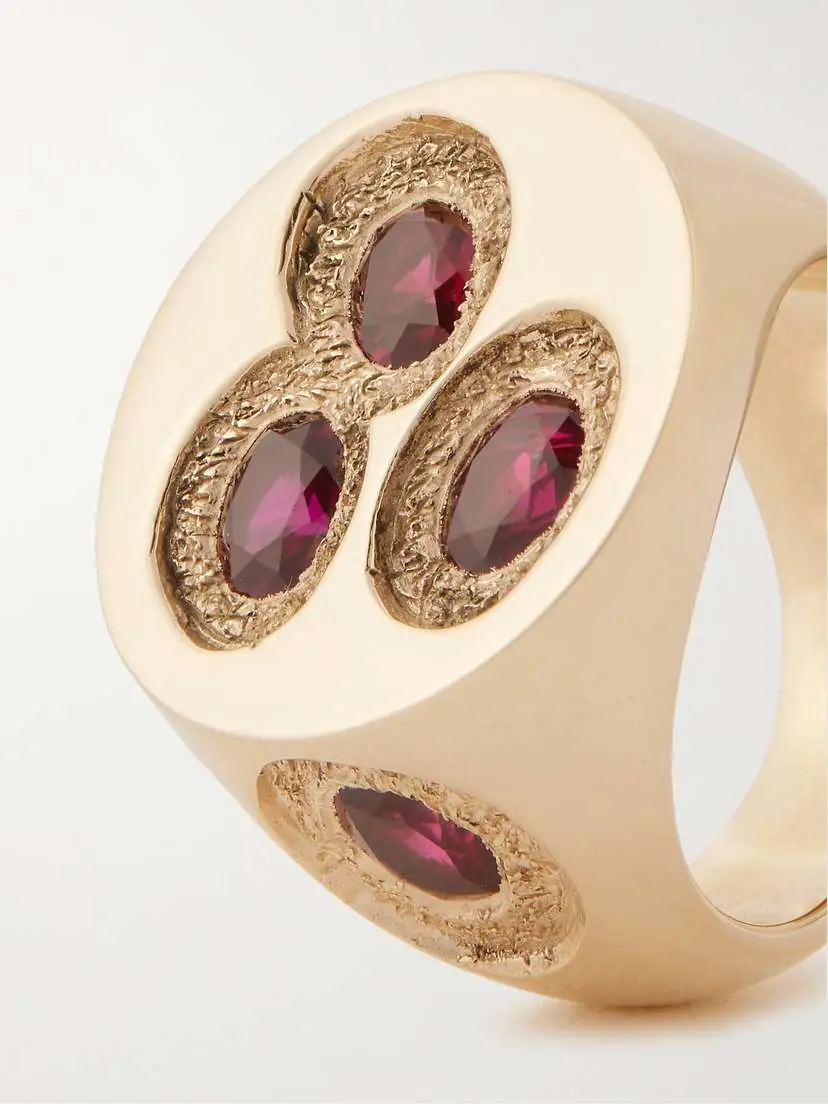 Bleue Burnham Chloroplast 9-karat Recycled-gold Laboratory-grown Sapphire Ring | Thumbnail 4