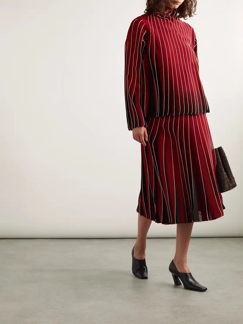 Bottega Veneta Paneled Cotton Midi Skirt | Thumbnail 2