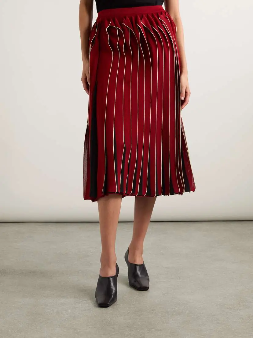 Bottega Veneta Paneled Cotton Midi Skirt | Thumbnail 3