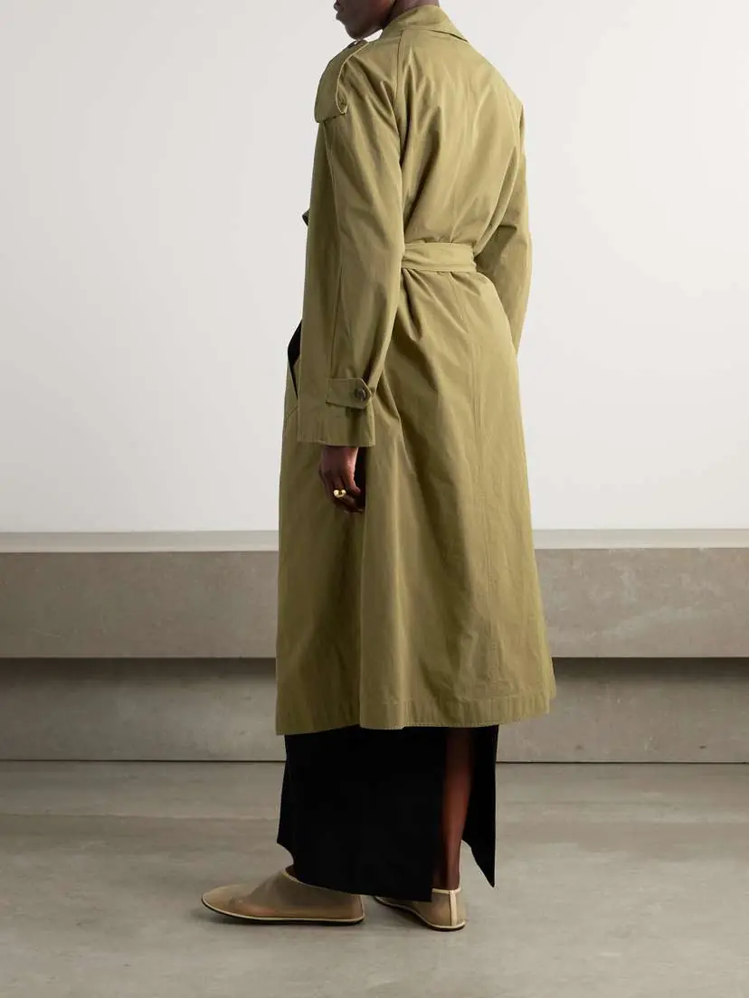 The Row Denver Oversized Belted Double-breasted Cotton-gabardine Trench Coat | Thumbnail 3 The Row Denver Oversized Belted Double-breasted Cotton-gabardine Trench Coat | Thumbnail 3