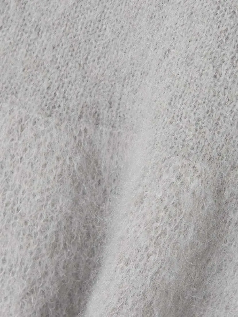 Loewe Cropped Wool-blend Trimmed Mohair-blend Polo Sweater | Thumbnail 4