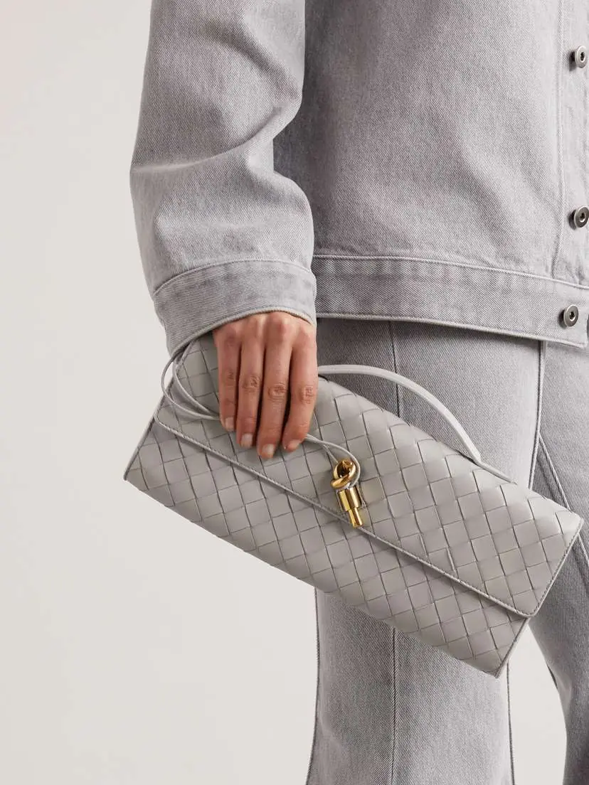 Bottega Veneta Long Andiamo Intrecciato Leather Clutch | Thumbnail 2