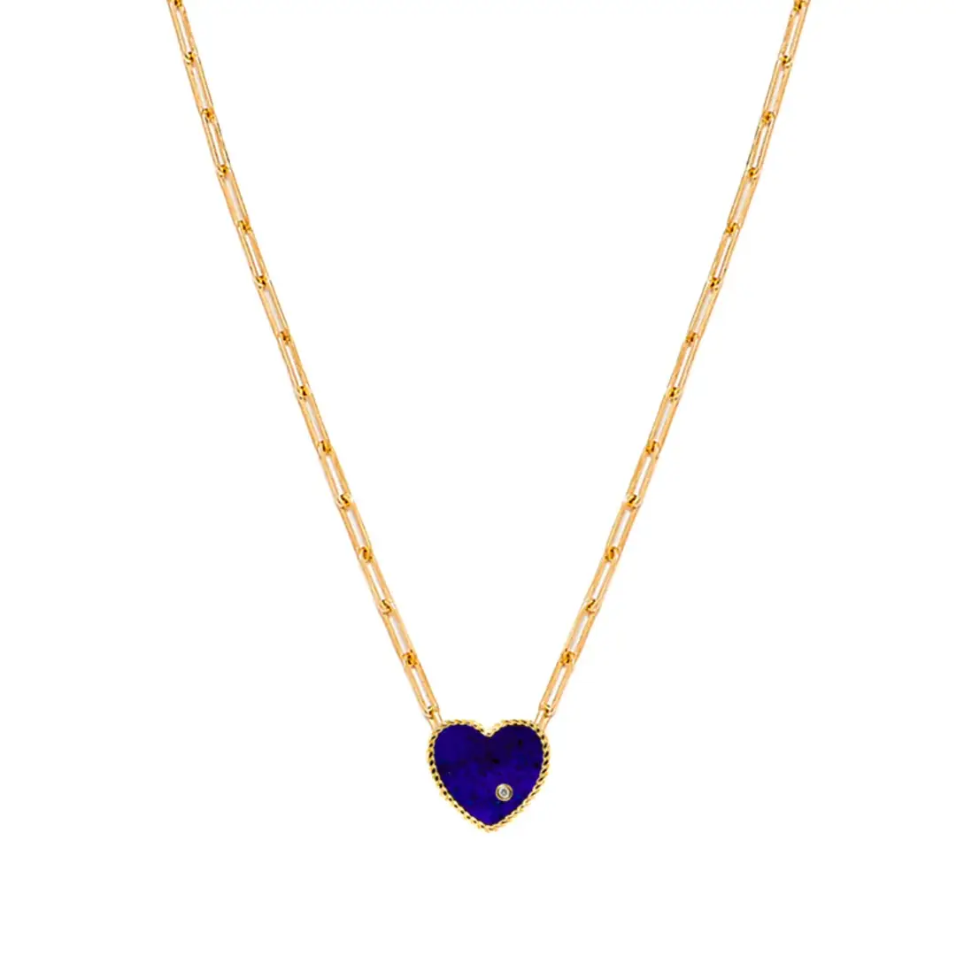 Stephanie Gottlieb Gold Heart Gemstone Necklace | Thumbnail 2 Stephanie Gottlieb Gold Heart Gemstone Necklace | Thumbnail 2