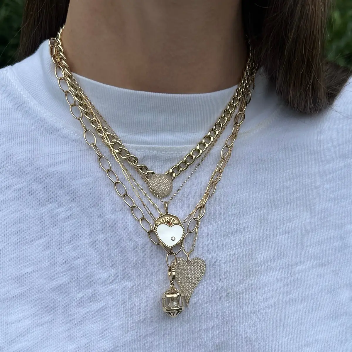 Stephanie Gottlieb Gold Heart Gemstone Necklace | Thumbnail 11 Stephanie Gottlieb Gold Heart Gemstone Necklace | Thumbnail 11