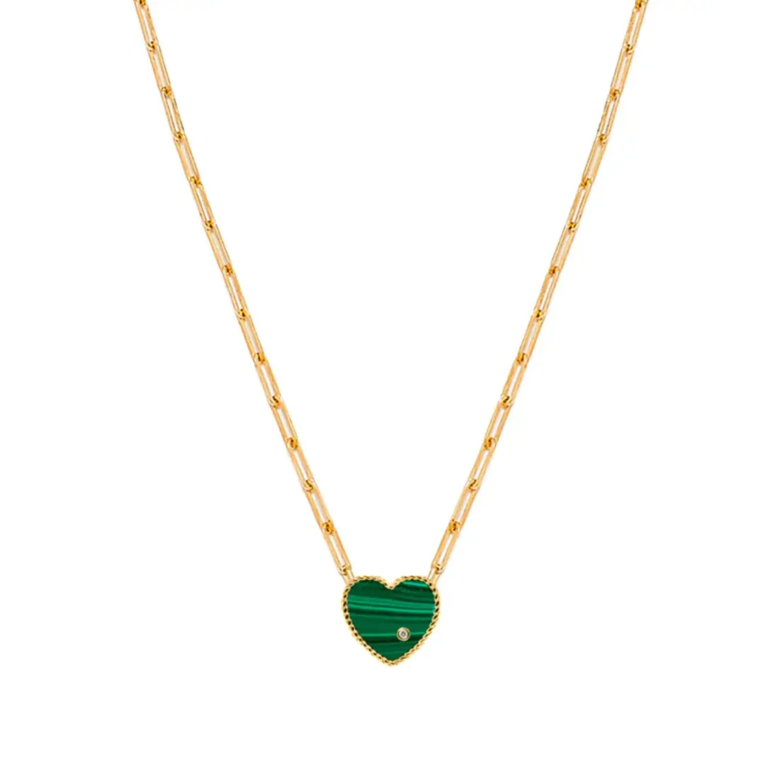 Stephanie Gottlieb Gold Heart Gemstone Necklace | Thumbnail 4 Stephanie Gottlieb Gold Heart Gemstone Necklace | Thumbnail 4