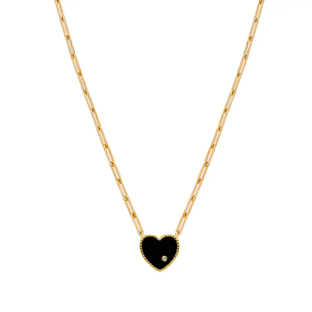 Stephanie Gottlieb Gold Heart Gemstone Necklace | Thumbnail 5 Stephanie Gottlieb Gold Heart Gemstone Necklace | Thumbnail 5
