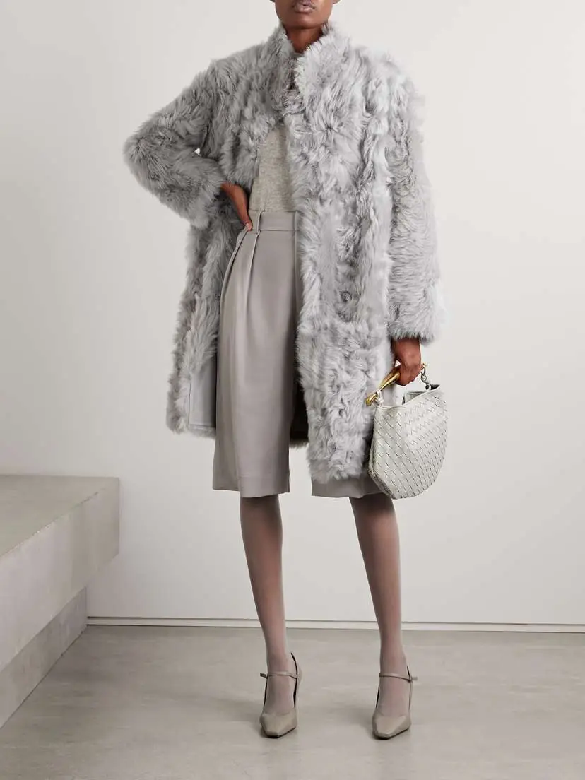 Yves Salomon Shearling Coat | Thumbnail 2 Yves Salomon Shearling Coat | Thumbnail 2
