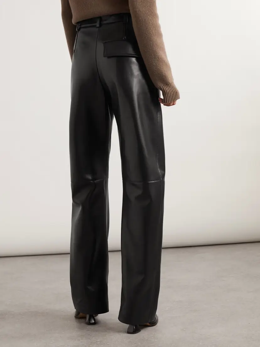 Bottega Veneta Paneled Leather Straight-leg Pants | Thumbnail 3 Bottega Veneta Paneled Leather Straight-leg Pants | Thumbnail 3