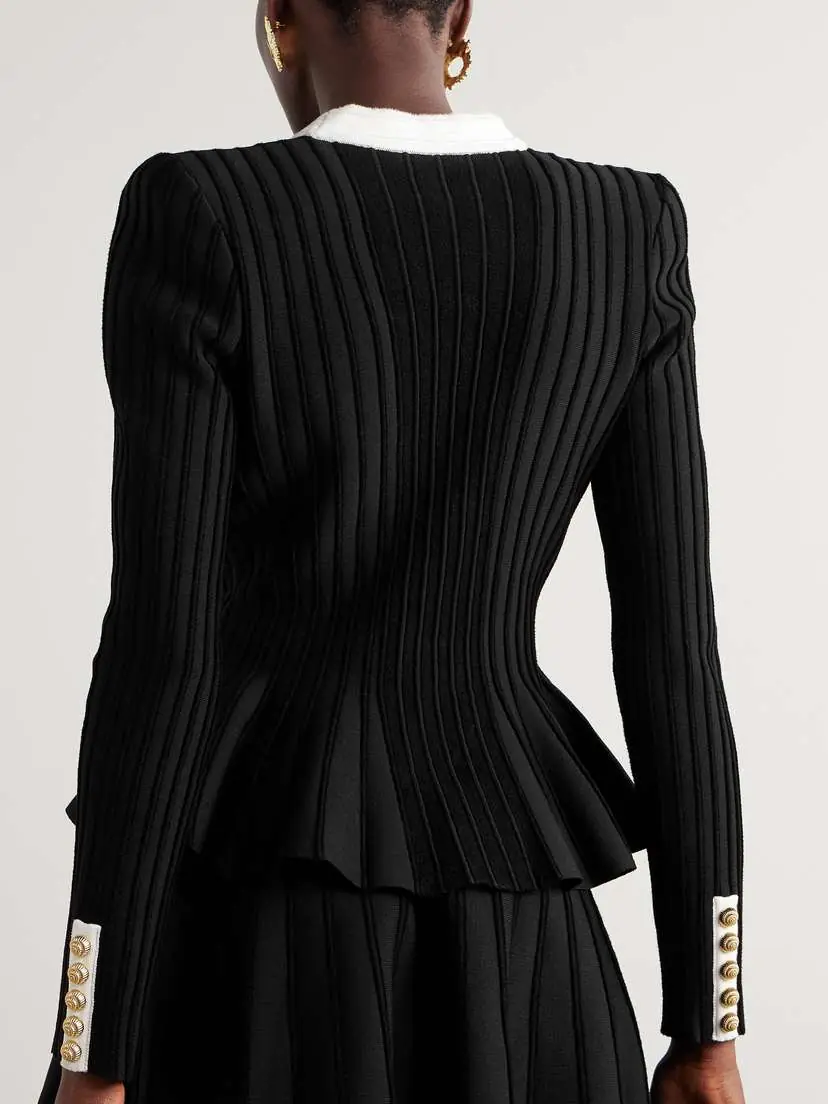 Balmain Knitted Peplum Cardigan | Thumbnail 3