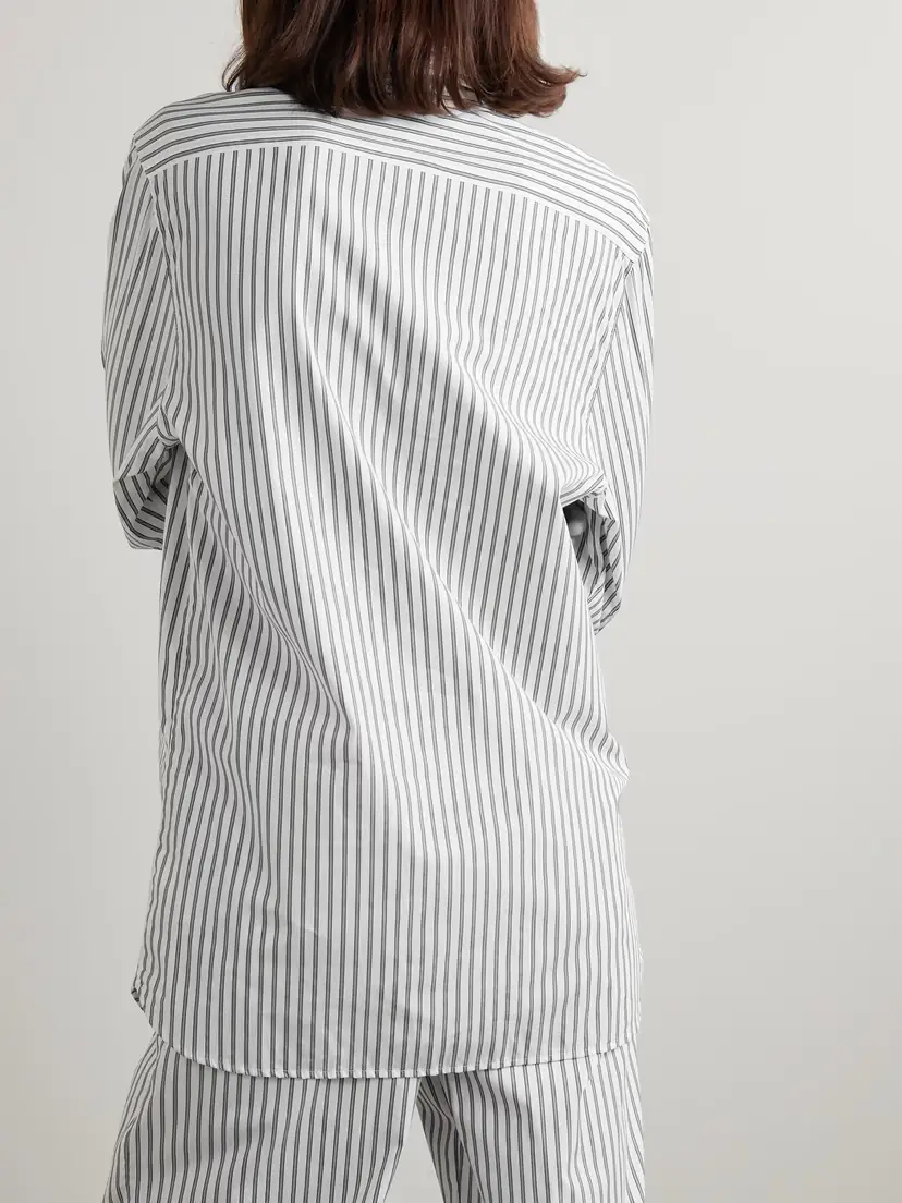 ÉTERNE Striped Cotton-poplin Shirt | Thumbnail 4