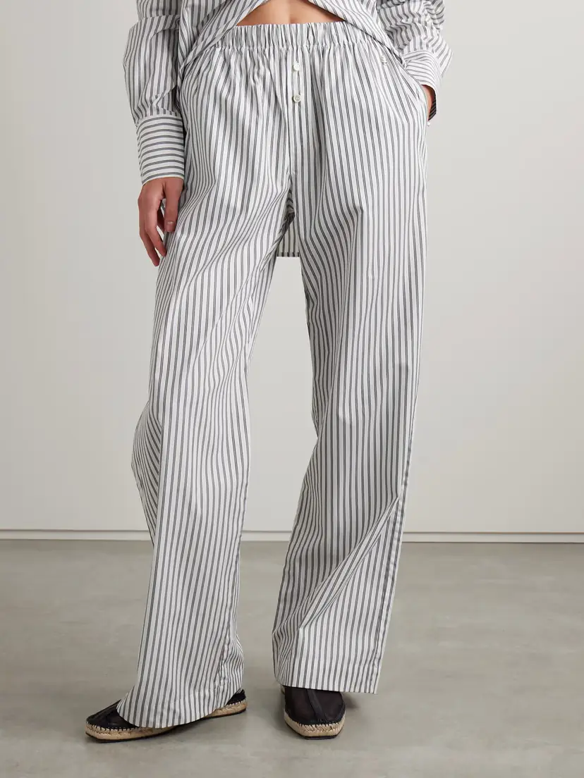 ÉTERNE Striped Cotton-poplin Wide-leg Pants | Thumbnail 3 ÉTERNE Striped Cotton-poplin Wide-leg Pants | Thumbnail 3