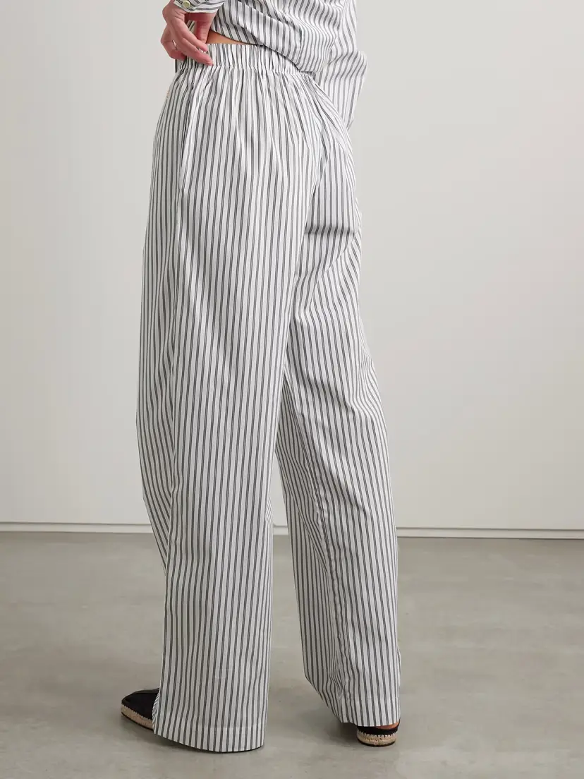 ÉTERNE Striped Cotton-poplin Wide-leg Pants | Thumbnail 4 ÉTERNE Striped Cotton-poplin Wide-leg Pants | Thumbnail 4