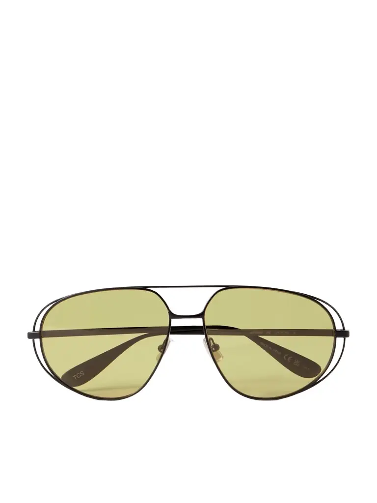 Bottega Veneta Eyewear Aviator-style Gunmetal-tone Sunglasses | Image 1 Bottega Veneta Eyewear Aviator-style Gunmetal-tone Sunglasses | Image 1