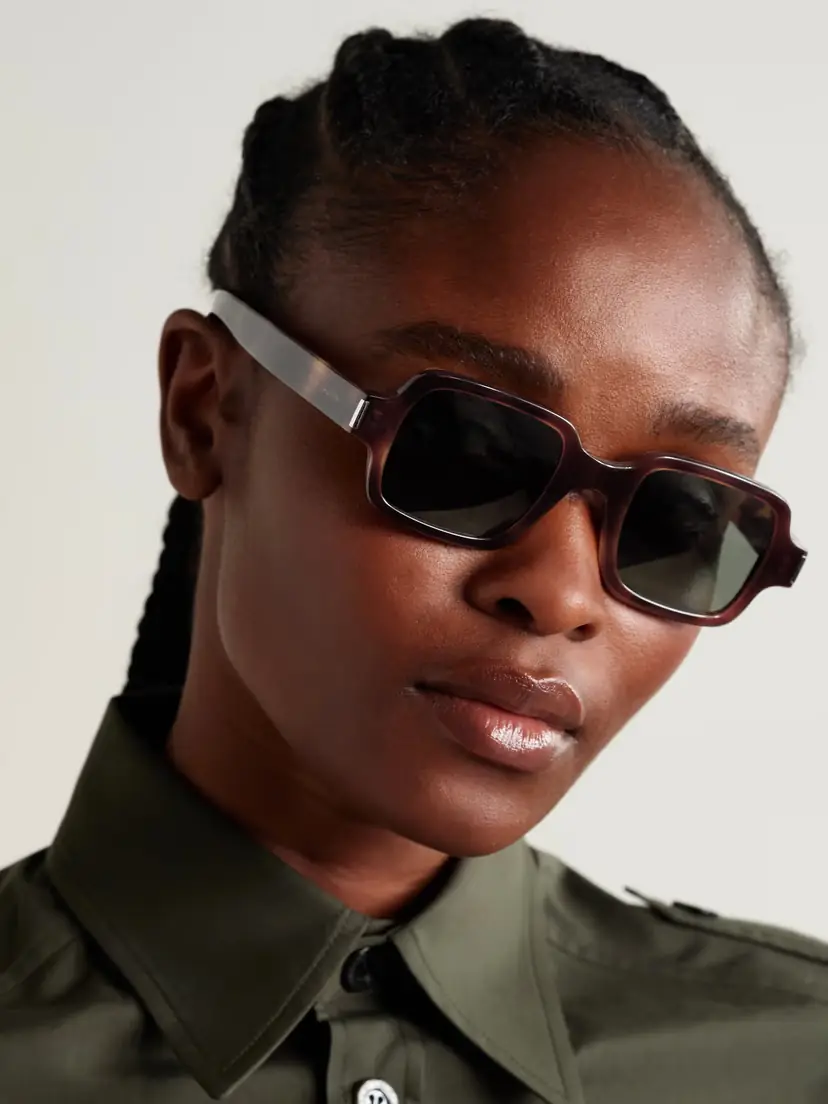 Saint Laurent Eyewear Square-frame Tortoiseshell Acetate Sunglasses | Thumbnail 2 Saint Laurent Eyewear Square-frame Tortoiseshell Acetate Sunglasses | Thumbnail 2