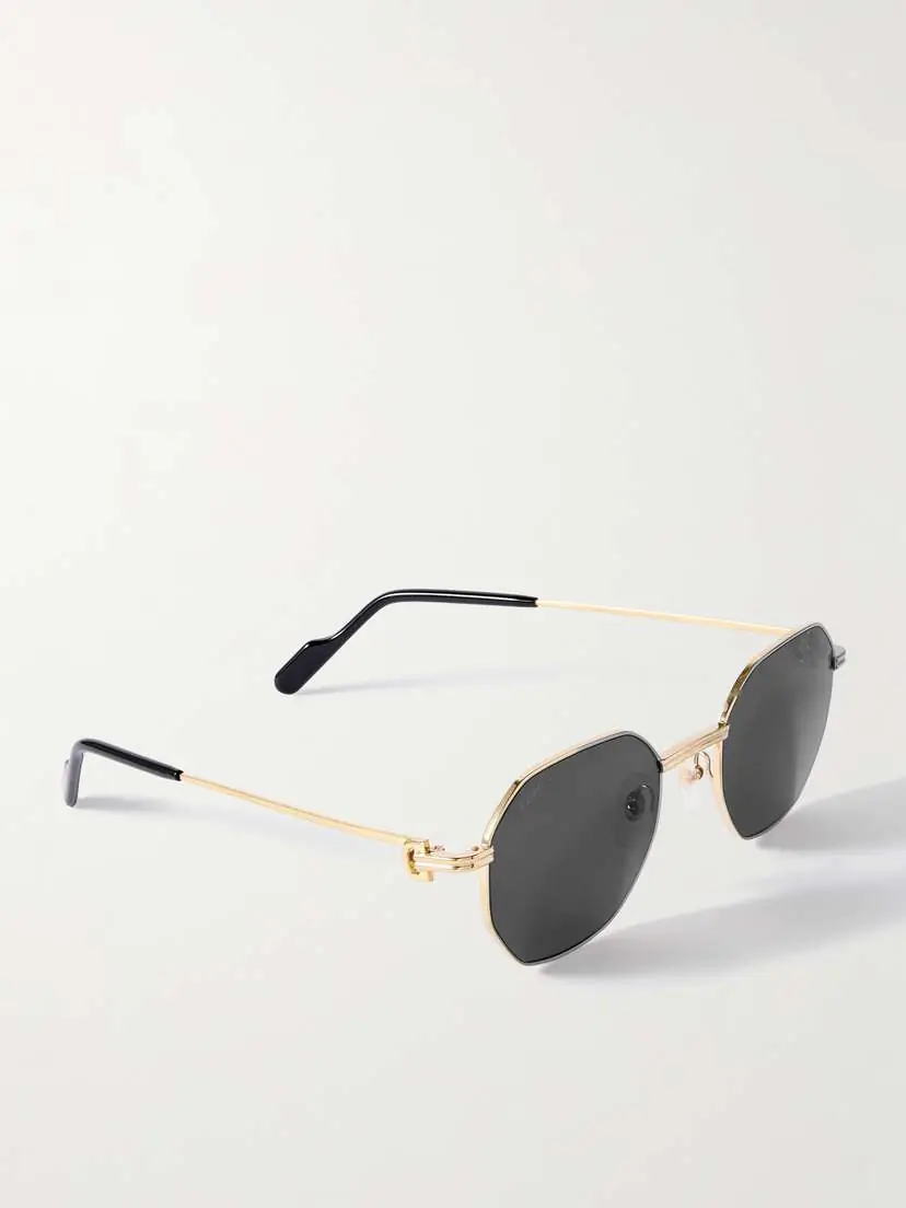 Cartier Eyewear Hexagon-frame Gold-tone Sunglasses | Thumbnail 3 Cartier Eyewear Hexagon-frame Gold-tone Sunglasses | Thumbnail 3
