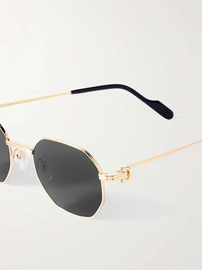 Cartier Eyewear Hexagon-frame Gold-tone Sunglasses | Thumbnail 4 Cartier Eyewear Hexagon-frame Gold-tone Sunglasses | Thumbnail 4