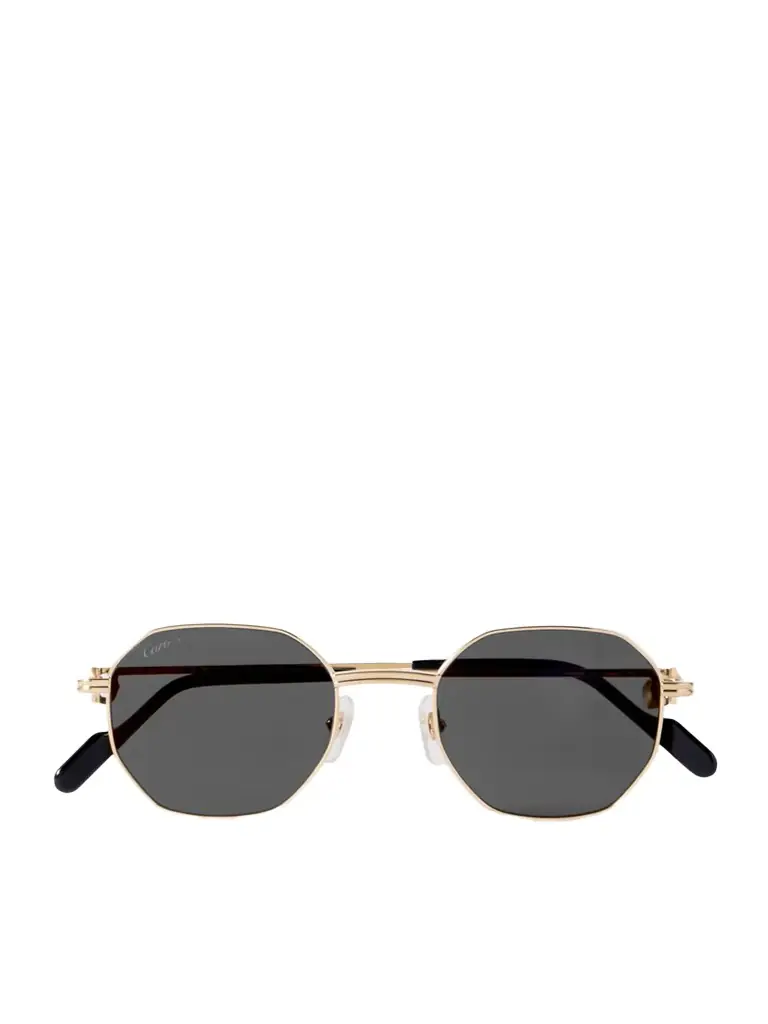 Cartier Eyewear Hexagon-frame Gold-tone Sunglasses | Image 1 Cartier Eyewear Hexagon-frame Gold-tone Sunglasses | Image 1