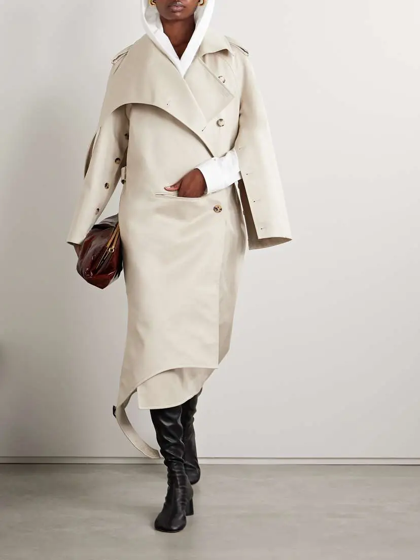 Courrèges Asymmetric Cotton-gabardine Trench Coat | Thumbnail 2
