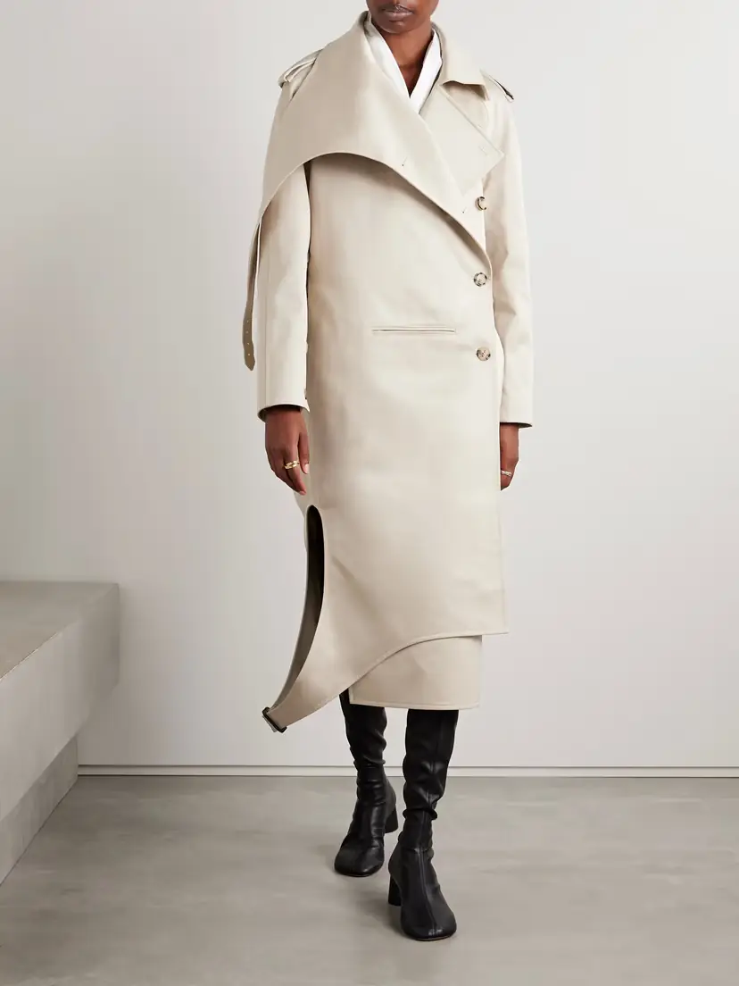 Courrèges Asymmetric Cotton-gabardine Trench Coat | Thumbnail 3